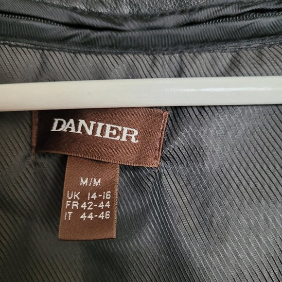 Long Black Leather Jacket Danier - Picture 6 of 7